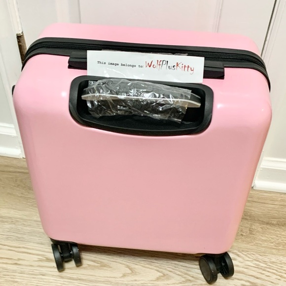 Dolls home pink punk positive Cattitude rolling travel bag NEW - Picture 4 of 10